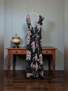 Lily Rose Floral Print Midi High Low Dress Size XXL (EUC)